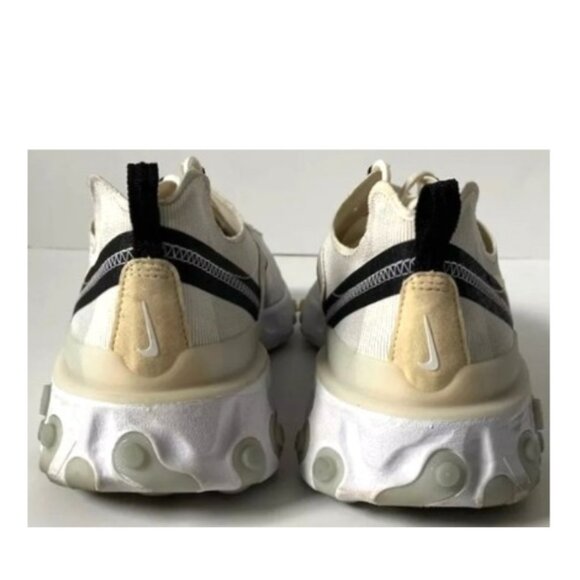 Nike React Element 55 Men's Sneakers Size- 10.5 White/Pale/Vanilla - Picture 5 of 9